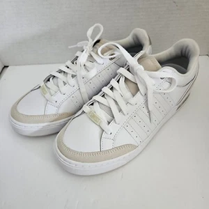 K-SWISS Women's Court Block Sneaker Athletic Shoe 97411-977-M White/Beige - Picture 1 of 10