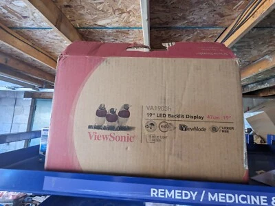 Viewsonic VA1903H 18.5" WXGA LED LCD 16:9 60Hz HDMI VGA Display Monitor [B95] - Image 1 of 4