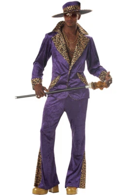 Brand New 70s & 80s Sweet Daddy Pimp Mens Adult Costume - Image 1 of 2