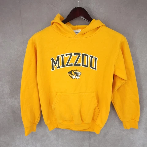 Missouri Tigers Mizzou Hoodie Sweatshirt Champion Boys Youth Large 10-12 Yellow Cover