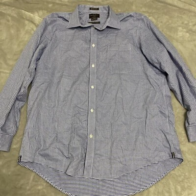 Black Brown 1826 Mens Egyptian Cotton Non-Iron Checks Dress Shirt 17.5 34 - Image 1 of 4