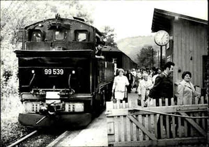 Imagen de colección RDA tren tradicional Radebeul - Radeburg, tren tradicional en la estación foto - Imagen 1 de 2