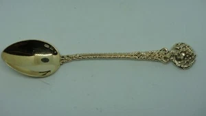 VINTAGE RUSSIAN 916 SILVER GILDED DEMITASSE TEA SPOON 4 3/4"/12 cm - Picture 1 of 5