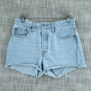 Levi's 501 Womens Size 28 button fly cut off jean shorts 1850 - Picture 1 of 11