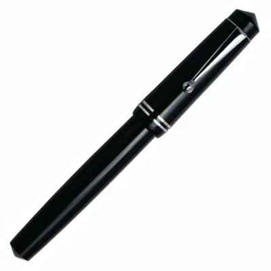 Pluma Estilográfica Click Aristocrat Bordes Cromados Negra con Plumín Flexible 3 en 1 - Imagen 1 de 3