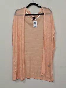 Torrid Women’s Coral Open Front Short Cap Sleeve Soft Kimono Cardigan s 1/2 - Picture 1 of 8