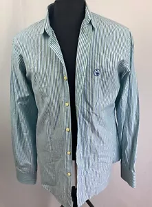 Camicia da uomo El Ganso lino abbottonato a righe blu chiaro taglia 43 EU - Foto 1 di 7