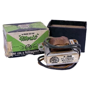 Vintage NOS Merit P-2846 Filament Transformer Motorola 25K730003-D 25K733190-F - Picture 1 of 7