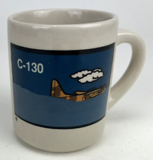 Vtg Lockheed C-130 Hercules Freighter Jet Coffee Mug Cup Air Force Military 10oz