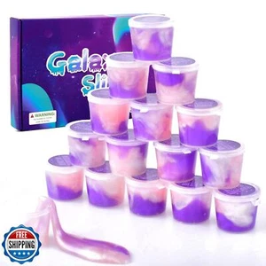 Confezione 15 Galaxy Slime Kit, Elasticizzato e Antiaderente, Gioco Educazione e Birthda - Foto 1 di 5