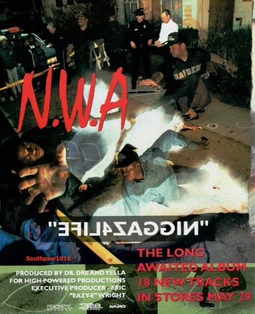 1991 N.W.A. "....4LIFE" Classic Album Release Music Industry Promo Reprint Ad - Image 1 of 1