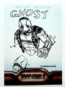 Iron Man 2 Sketch Card - Ghost by Andy MacDonald Marvel 2010 Original Comic Art - Picture 1 of 3