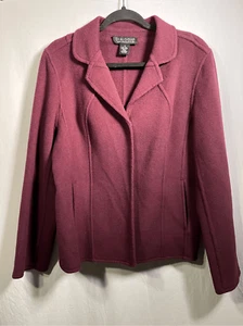 Dialogue Women’s One Snap Closure Blazer Jacket Size Small Plum in Color - Picture 1 of 7