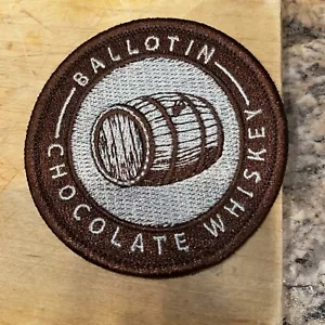 Ballotin Chocolate Whiskey Logo Patch Brown & White Logo 2 Inch New, Unused - Picture 1 of 2