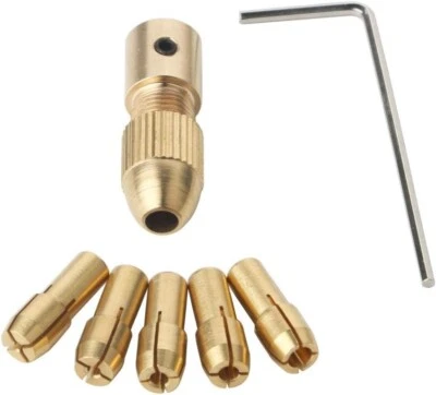 MINI MANDRINO TRAPANO IN RAME ADATTATORE 7 PEZZI 0.5-3MM DRILL - Immagine 1 di 4