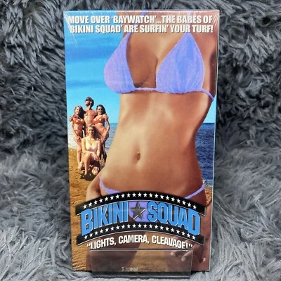 Bikini Squad VHS Tape 2003 Lights Camera Cleavage! Sleaze Sex Comedy WATERMARKS - Image 1 of 4