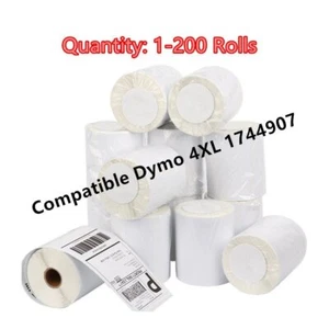 1-200 Roll 220/Roll 4x6 Thermal Labels Self Adhesive Compatible Dymo 4XL 1744907 - Picture 1 of 30