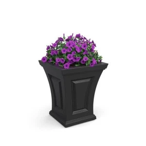 Mayne Plant Pot 4Gal Drainage Holes Light Weight Self-Watering Plastic Black 1Pc - Picture 1 of 5