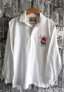 Vintage England Weltmeister 90er Rugby Union Shirt Langarm Größe S