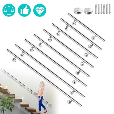 Handlauf Treppengeländer Edelstahl Griff Wandhandlauf Wand Geländer Treppe 42mm - Bild 1 von 4