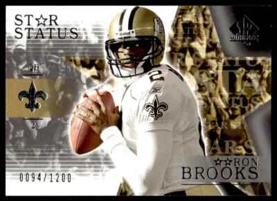 2003 SP AUTHENTIC STAR STATUS Aaron Brooks /1200 New Orleans Saints #147 R6 - Image 1 of 2