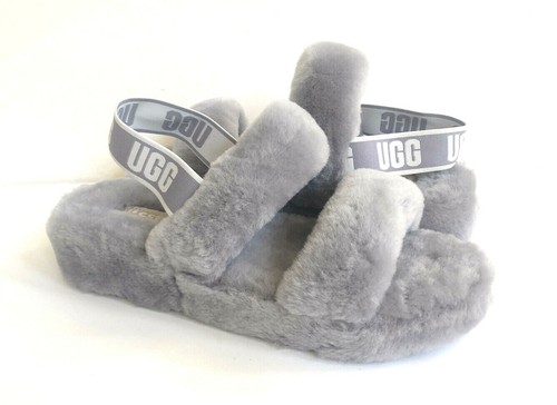 SANDALO SLIP ON UGG FLUFF OH YEAH SLIDE MORBIDA AMETISTA US 9 EU 40 UK 7