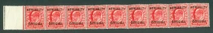 SG 108. 1903-04. 1d scarlet A.O. Pristine unmounted mint strip of 10 CAT £600 - Picture 1 of 1