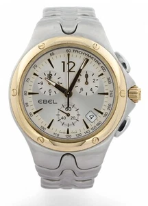 EBEL SportWave Chronograph Steel & Solid 18ct Yellow Gold - 42mm - E1251K51 - Picture 1 of 23