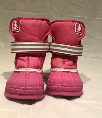 Nautica Port Niñas Nieve Invierno Botas Rosa y Blanco Felpa Niño Pequeño Bebé Talla 6 Foto 1 de 4