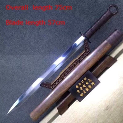 Tactics Sword Glaive Straight Sword WUSHU Edge Saber Manganese steel Blade  - Image 1 of 4