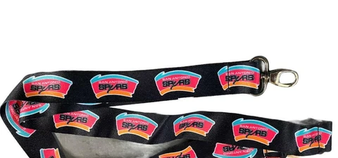 SAN ANTONIO SPURS RETRO LOGO LANYARD KEYCHAIN 2 SIDED W/DETACHABLE CLIP NEW-PSG Cover