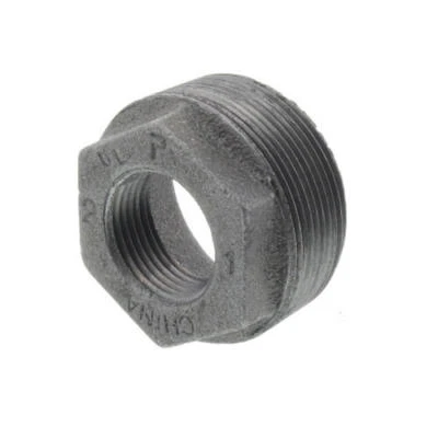 EVERFLOW 2" x 1" BLACK MALLEABLE IRON HEX BUSHING reducer reducing fitting pipe npt