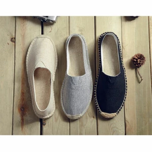 New Men Summer Cotton Linen Flats Breathable Soft Casual Home Sandals Monk Shoes - Picture 1 of 16