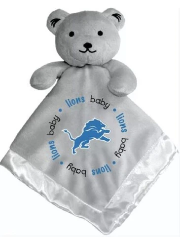 Detroit Lions Baby Security Bear Blanket, NFL Licensed 14X14 Gray Cover