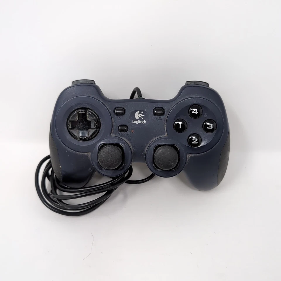 Blue Logitech Dual Action USB PC Controller Official G-UF13A Used Tested Working - Image 1 of 3