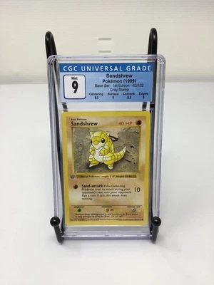 Sandshrew 62/102 Base Set 1st Edition Gray Stamp Shadowless CGC 9 Pokemon 1999 A - Image 1 of 3