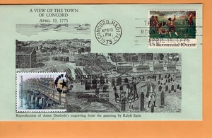 2025 AM. REV. BATTLEFIELDS MINUTEMEN AT CONCORD FDC ON 1975 LEX & CONC. FDC GEM - Picture 1 of 1