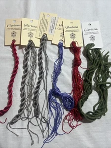 Gloriana Silk Floss and Wool Lot of 6 Assorted Colors Embroidery Thread - Picture 1 of 3