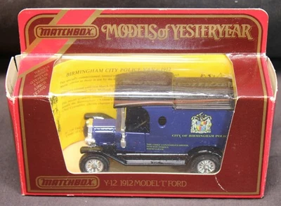 1912 Model T Ford Birmingham City Police Van 1:35 Diecast Matchbox Yesteryear - Image 1 of 4