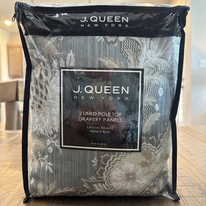 NEW Crystal Palace French Blue Window Panel Pair (Set of 2) - Picture 1 of 3