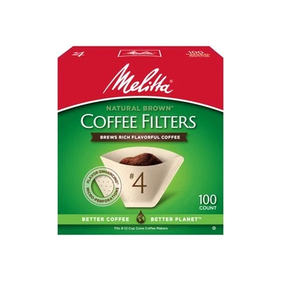 Filtros de café de cono Melitta #4, marrón natural, 100 unidades (paquete de 6) Foto 1 de 4