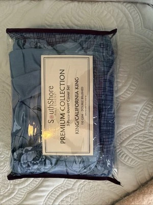 King 3-Piece South shore Premium Duvet Cover Set Blue - Image 1 of 3
