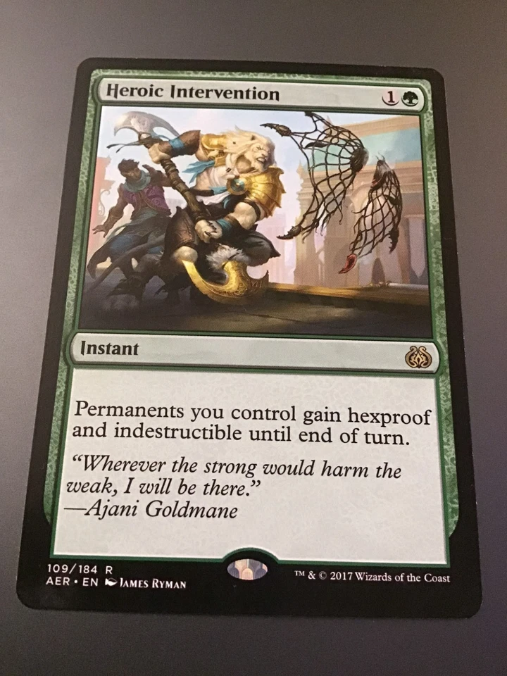 MTG Aether Revolt #109 Heroic Intervention NM - Image 1 of 2