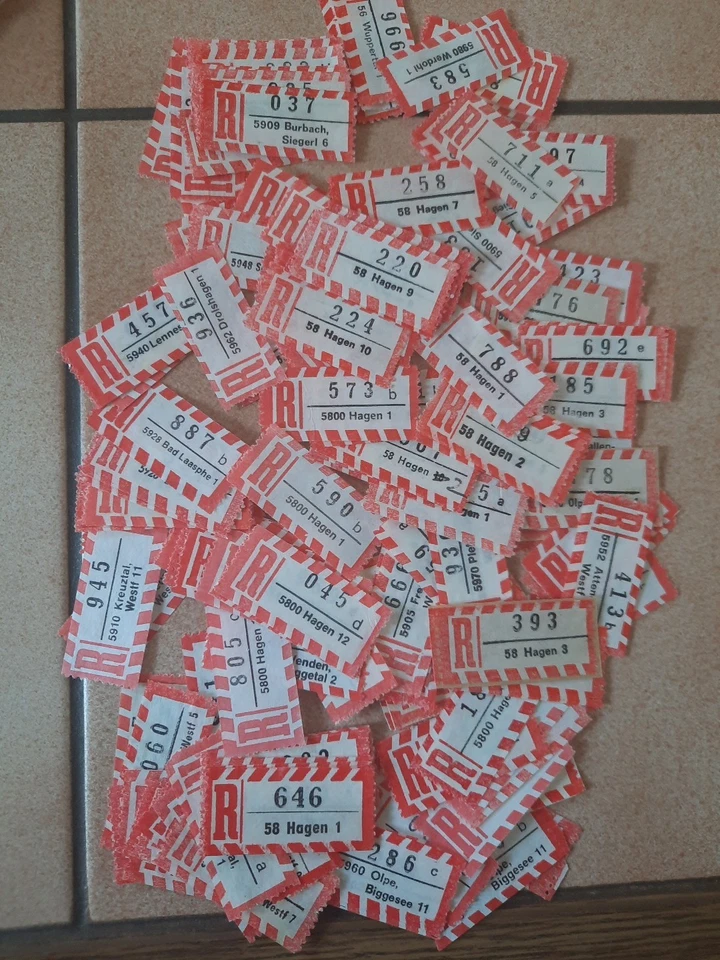 R Zettel 1-4 Stellig PLZ 5 - Bild 1 von 1