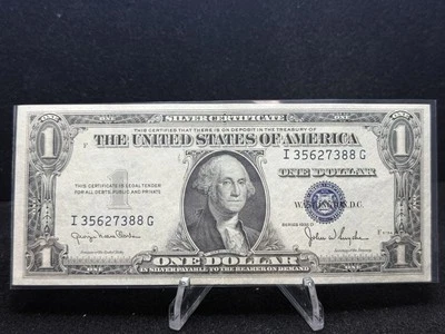 1935-D $1 Silver Certificate Us Legal Tender Au Nice Bill Free Shipping Z176 - Image 1 of 2