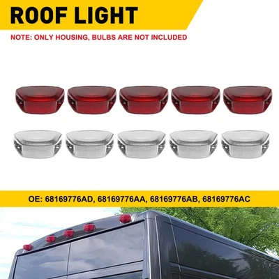 10x Carcasas de luces de señalización de techo de cabina delantera trasera para Dodge RAM Promaster 2500 14-23 Foto 1 de 4