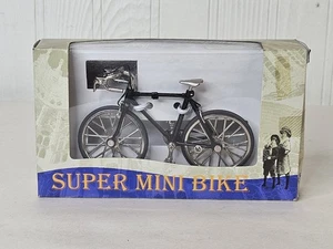 Miniature Black Super Mini Bike 1:10 Scale Diecast Metal Collectible in Box - Picture 1 of 7