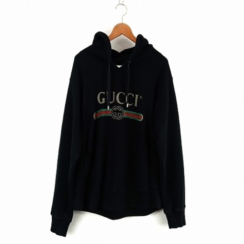 Felpa Gucci Sherry Line ad incastro con cappuccio M nera AA usata e086ecb15ae6d13