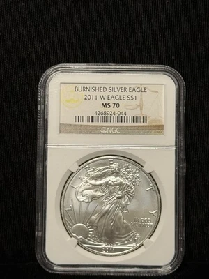 2011 NGC MS 70 полированный американский серебряный орел один доллар монета -044 - Изображение 1 из 2