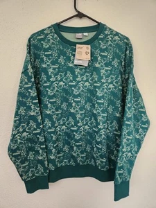 Puma Essential Floral Vibes Graphic Crew Neck Sweatshirt Womens Size Large NWT - Picture 1 of 8